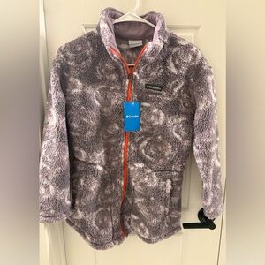 Girls NWT Size Large 14-16 Columbia Fuzzy Jacket in Purple